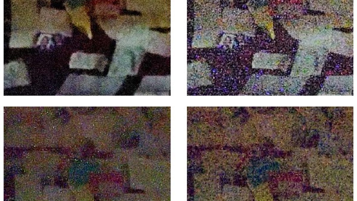 This view compares output from four raw-processing packages: DxO Optics Pro, Nikon's Capture NX2, Bibble 5 with the Noise Ninja noise-reduction filter, and Adobe Camera Raw that's in Photoshop.