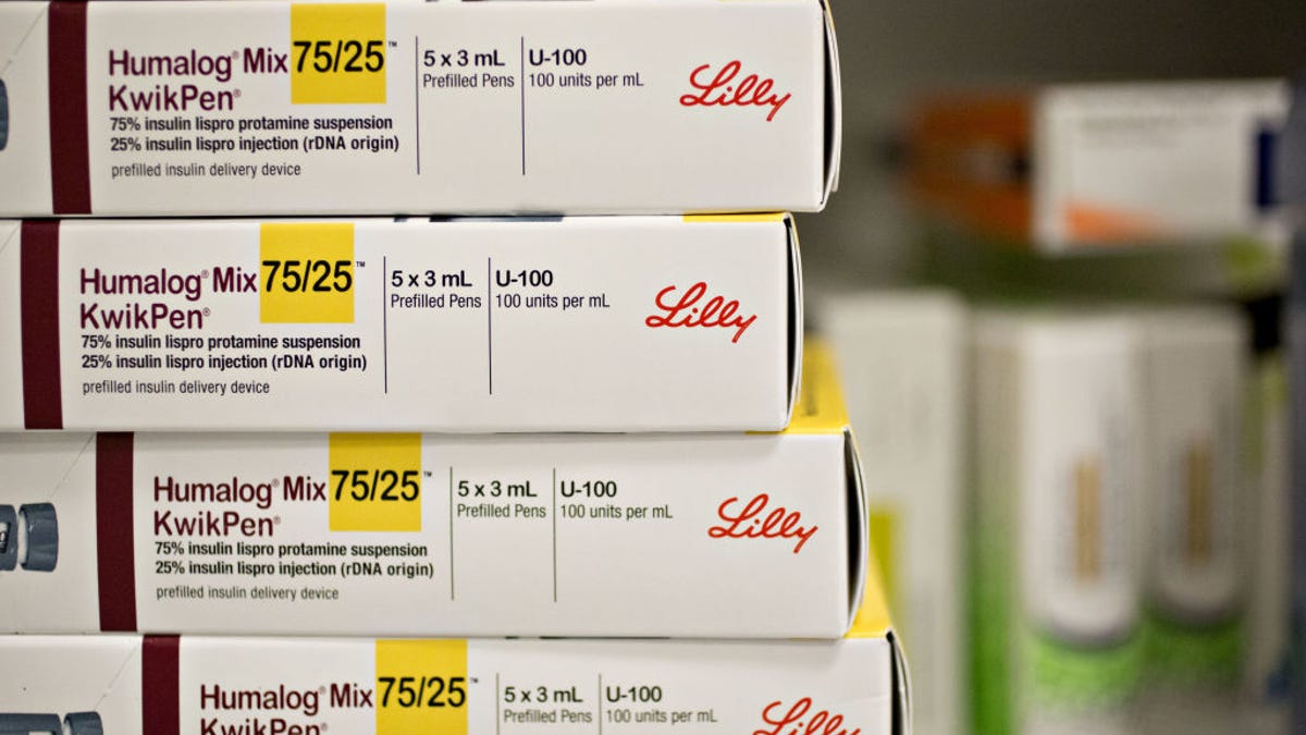 Boxes of Eli Lilly's Humalog brand Kwikpen