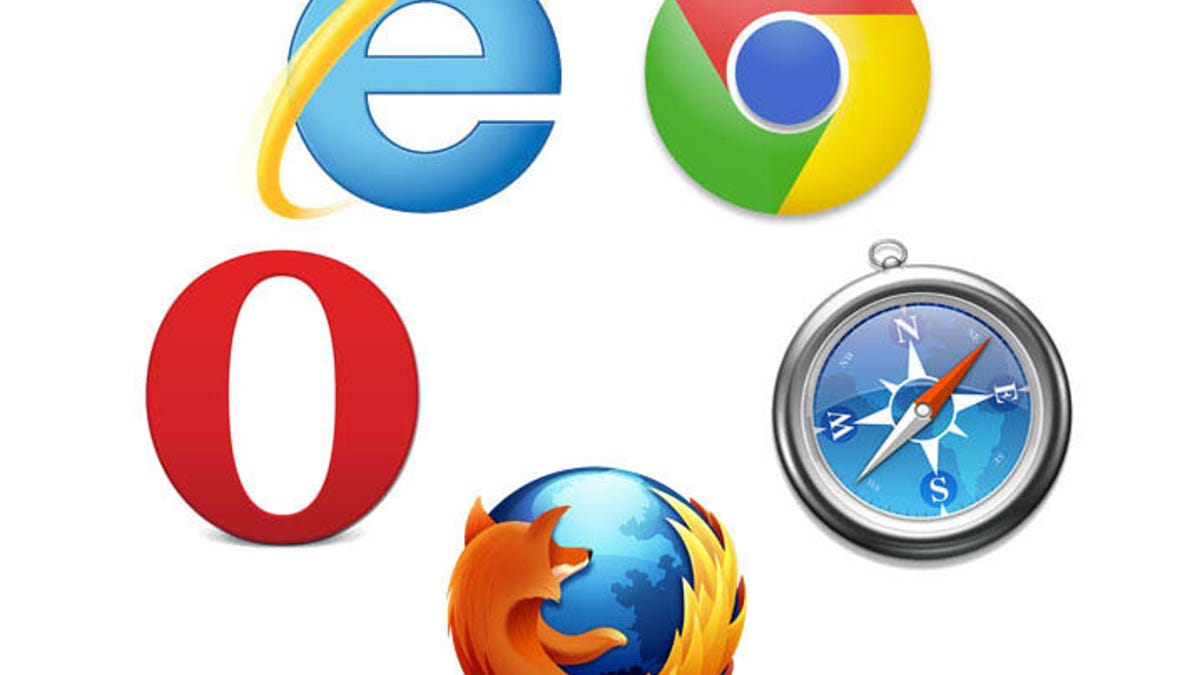 Five browser logos