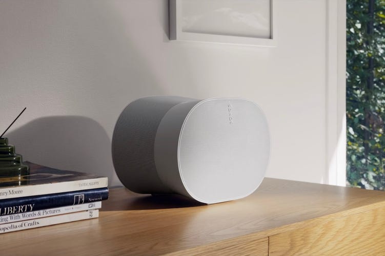 Sonos Era 300 speaker in a living room