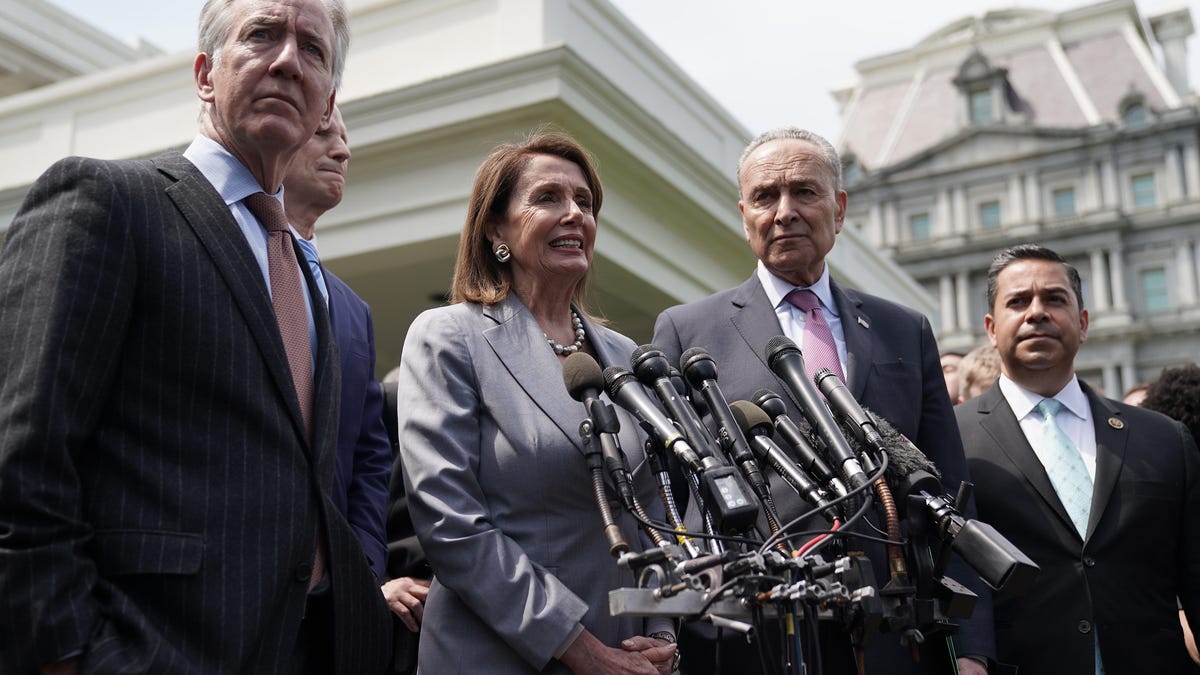 President Donald Trump Meets With Speaker Pelosi And Senate Leader Schumer To Discuss Infrastructure